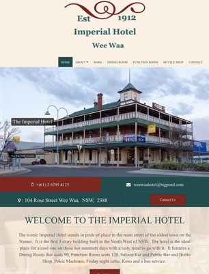 Imperial Hotel Wee Waa has a website