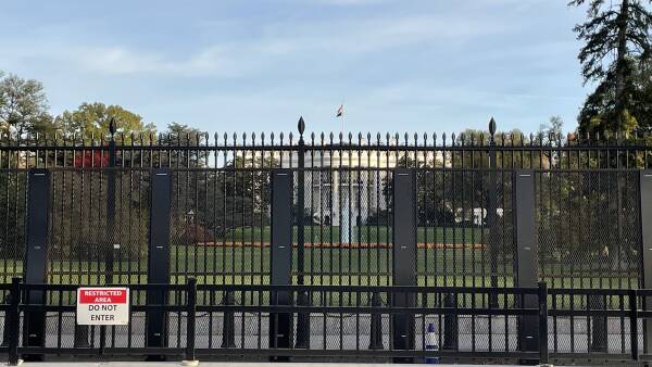 Riot ready: Barricades raised as 'the land of the free' prepares to vote