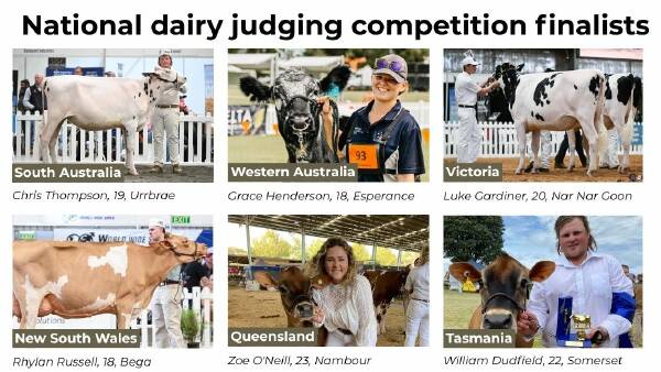 Top young dairy judges named for national final at Royal Adelaide Show