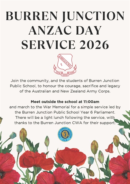 Burren Junction Anzac Day Service 2026