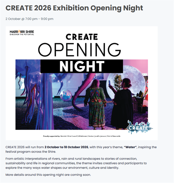 Create Opening Night